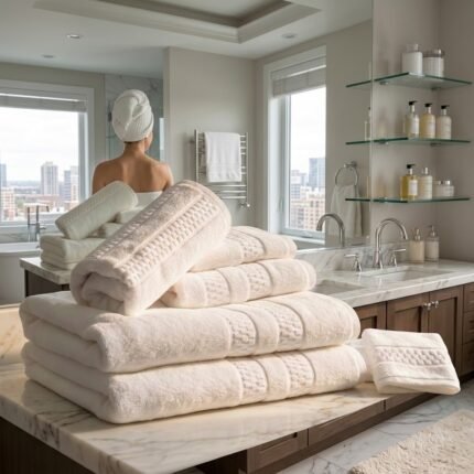 Hotel Style Snow white Terry Towel Set